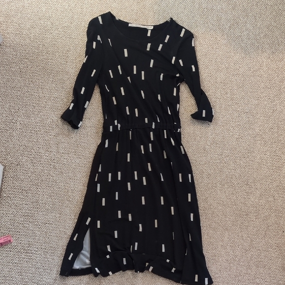 & Other Stories Dresses & Skirts - & Other Stories Navy Dress with White Dash Design